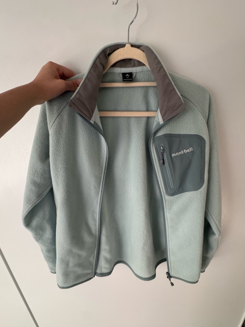 Montbell Light Sage Green Climaplus Fleece Jacket